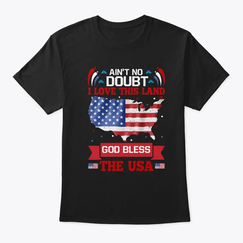 God Bless America Happy-4th T-shirt